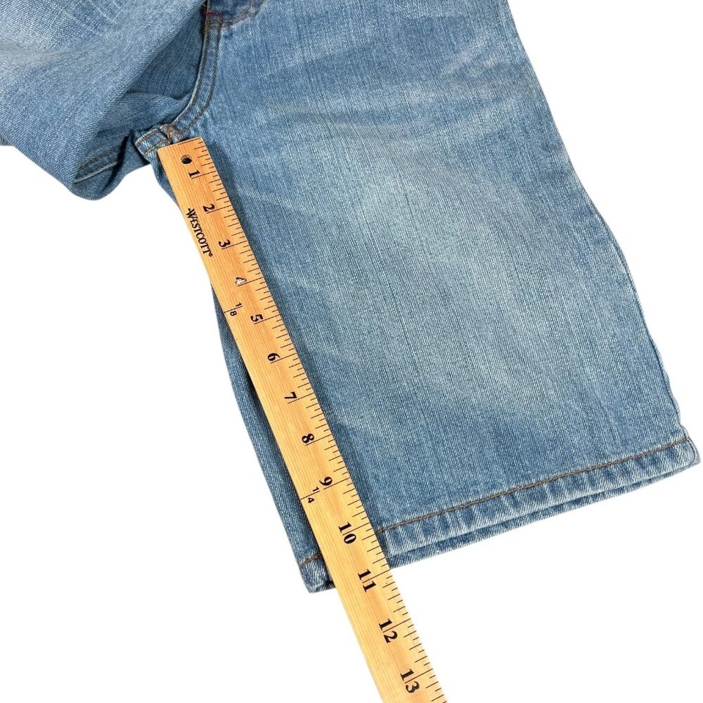 VTG Roca Wear Boys Blue Denim Hip Hop Straight Leg Authentic Jean Shorts Size 10 - Picture 12 of 13